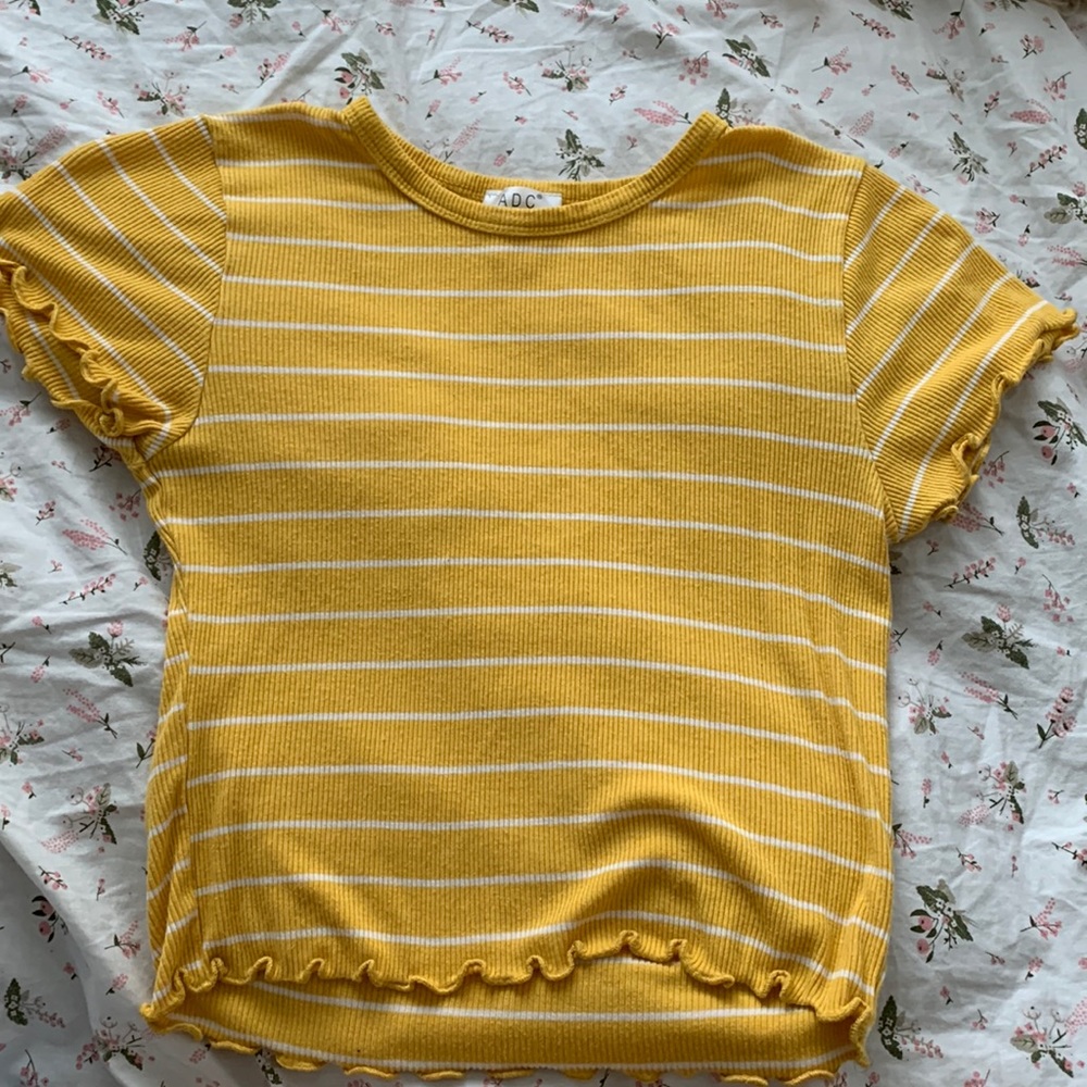 yellow crop top
